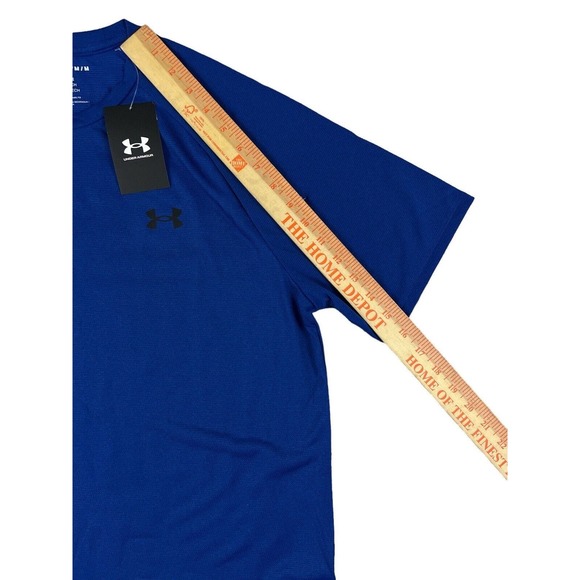 NWT Under Armour The Tech Tee Men Blue Short Sleeve Shirt Sz M - Picture 4 of 7